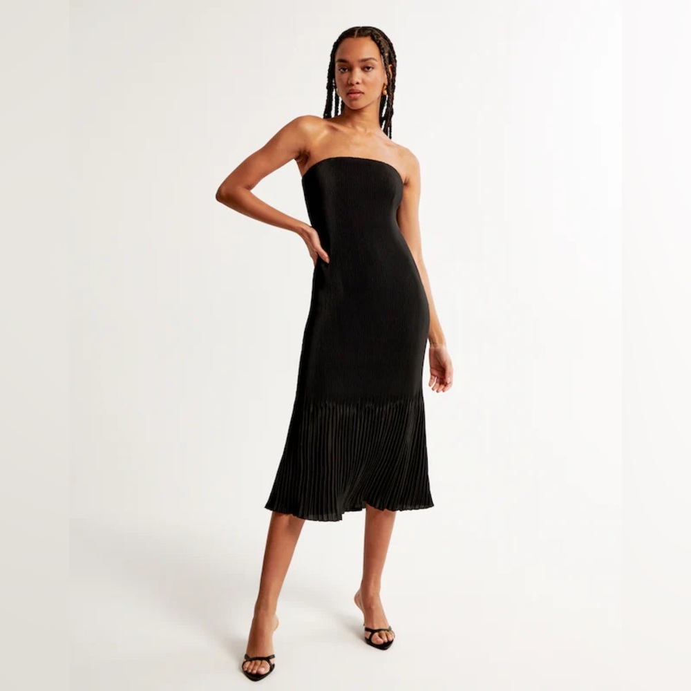 The A&F Giselle Pleat Release Midi Dress - XL TALL